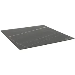 Bistromania Tischplatte Compact MARQUINO - HPL - Quadratisch - Dekor Marmor Schwarz 60x60 cm