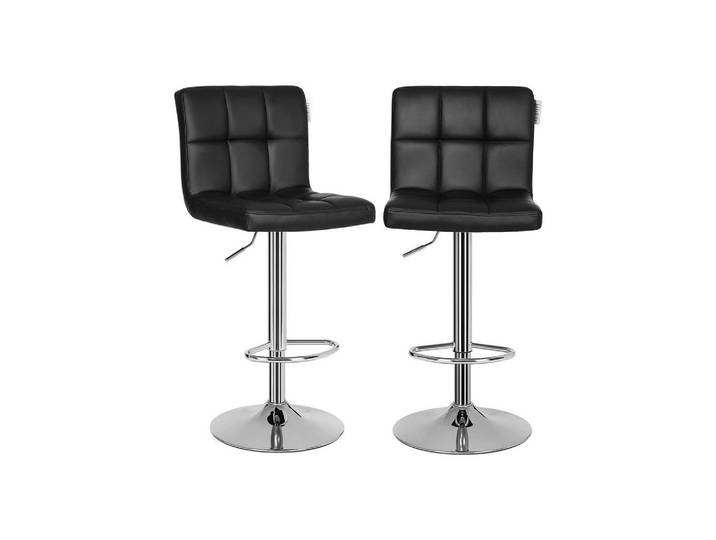 Hansiro Barstuhl 2Er-Set, Schwarz, 38x38x44.5 cm, Esszimmer, Barmöbel, Barhocker