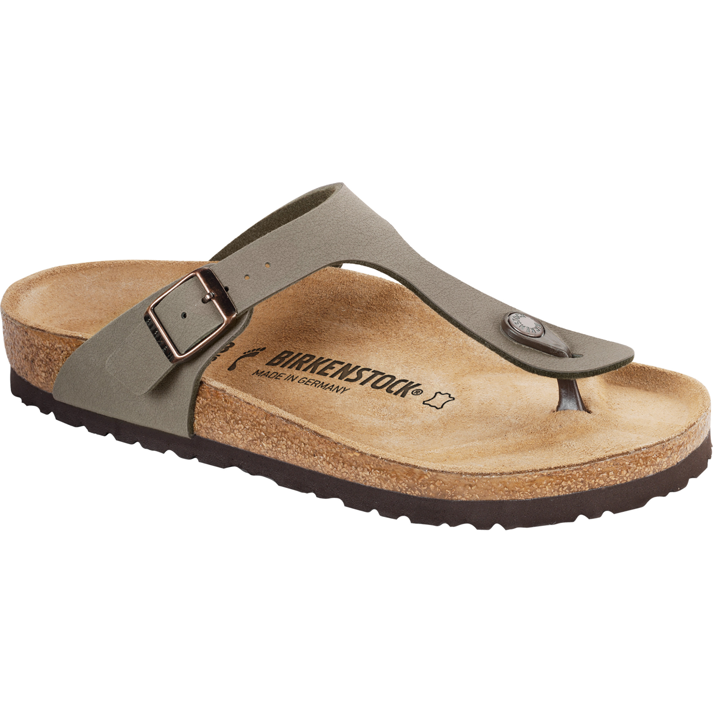 Birkenstock Gizeh Birkibux Regular Sandale Sandalen grau Größe 39 Lifestyle