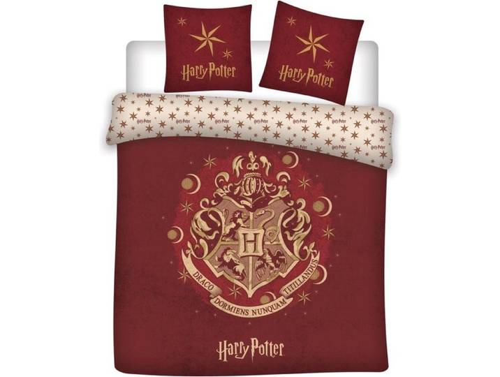 Harry Potter Dekbedovertrek - Hogwarts rood Polyester