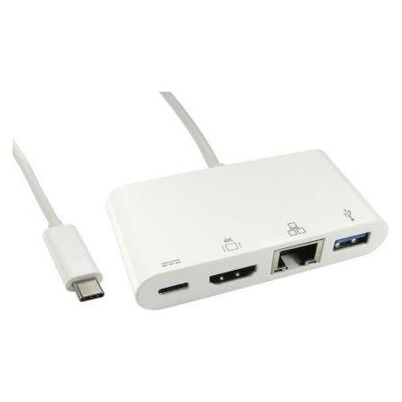 RS PRO Adapter, USB 3.1, USB C 1 Display, - HDMI (USB-C, 4 Ports) (1924700)