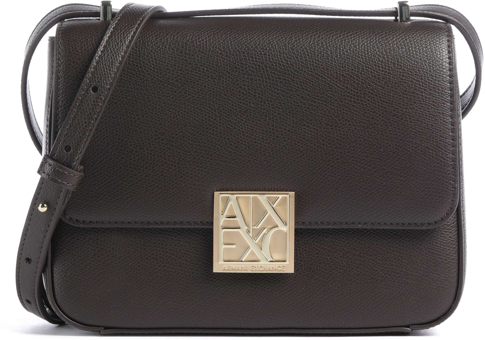 Armani Exchange Amy M Schultertasche aus Leder, braun