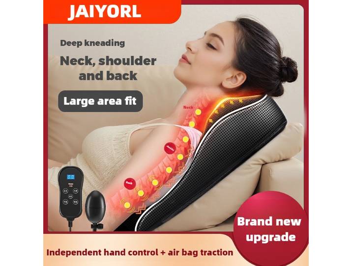 Fabricant Direct électrique Shiatsu tête cou Cervical Ttraction corps masseur voiture dos oreiller avec chauffage vibrant Massage D