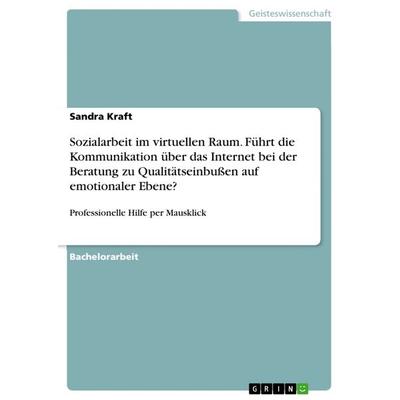Sozialarbeit im virtuellen Raum. Führt die Kommunikation über das Internet bei der Beratung zu Qualitätseinbußen auf emotionaler Ebene?, Taschenbuch