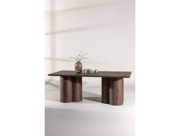 Esstisch VENTURE HOME Olivia, rechteckiger Esstisch, 210 × 100 cm , braun (mocca, mocca), B:100cm H:75cm T:100cm, Tische, Esstisch, Esszimmertisch, MDF, rechteckig, geräumig, gesellig, einladend