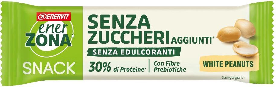 Enervit Ener ZONA Snack Arachidi Cioccolato Bianco Barretta Proteica, 33 g