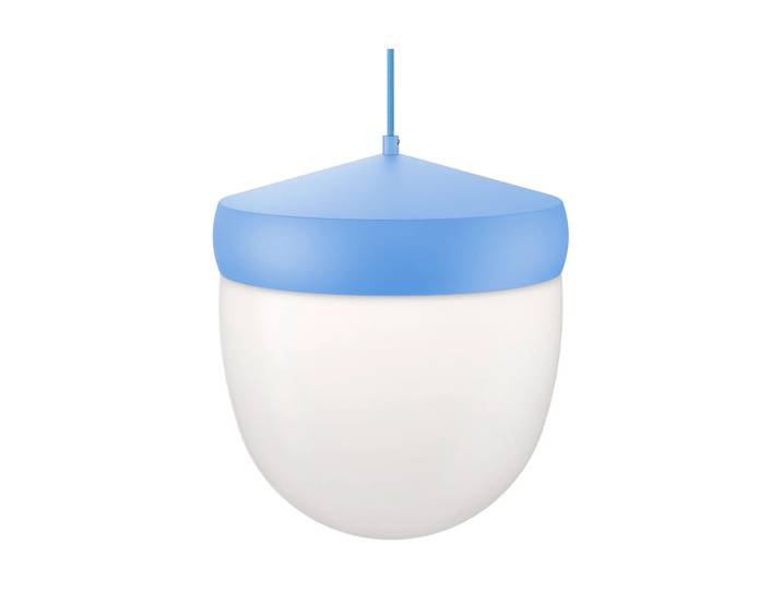 Noon Pan Pendelleuchte gefrostet 30 cm Pastellblau-Hellblau