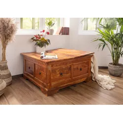 Truhe Akazie 90x90x45 honig  lackiert OXFORD #0415