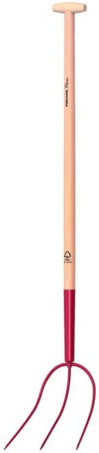 Fiskars Fourche à fumier 3 dents CLASSIC PRO avec manche en bois FSC (1071911)