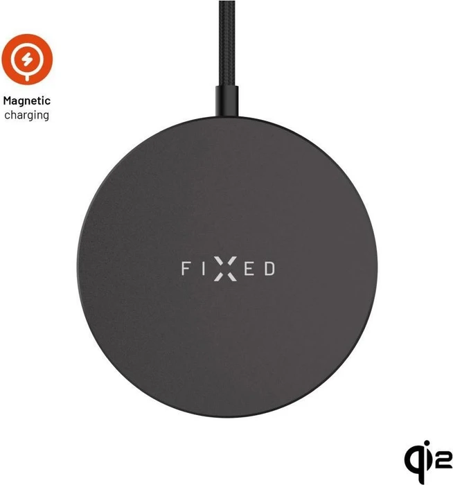 FIXED MagPad Slim mit MagSafe Qi2 Unterstützung 15W schwarz