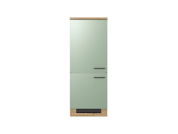 Küche Geräteumbauschrank Fiona 60 cm Eiche / grün
