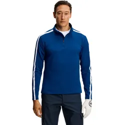J. LINDEBERG Layer Keaton Quarter Zip, dunkelblau/weiss