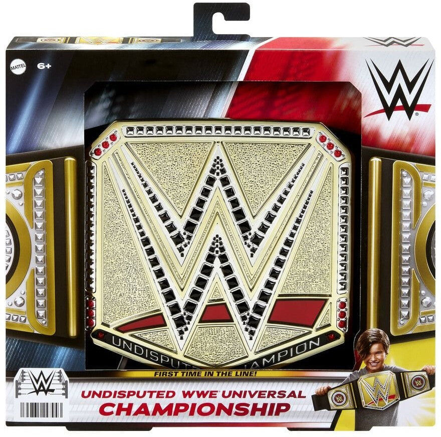 WWE Undisputed Universal Championship Title Belt for Kids - Mattel - Adjustable Fit - 3+ feet long