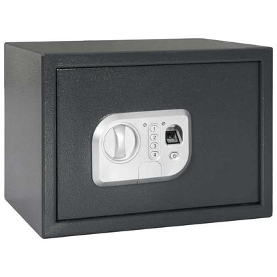 DELUKE Tresor MITE digital mit Schloss Dunkelgrau 35x25x25cm Stahl | Safe Tresor für Zuhause Sicherheitsbox Stahltresor für Wertsachen