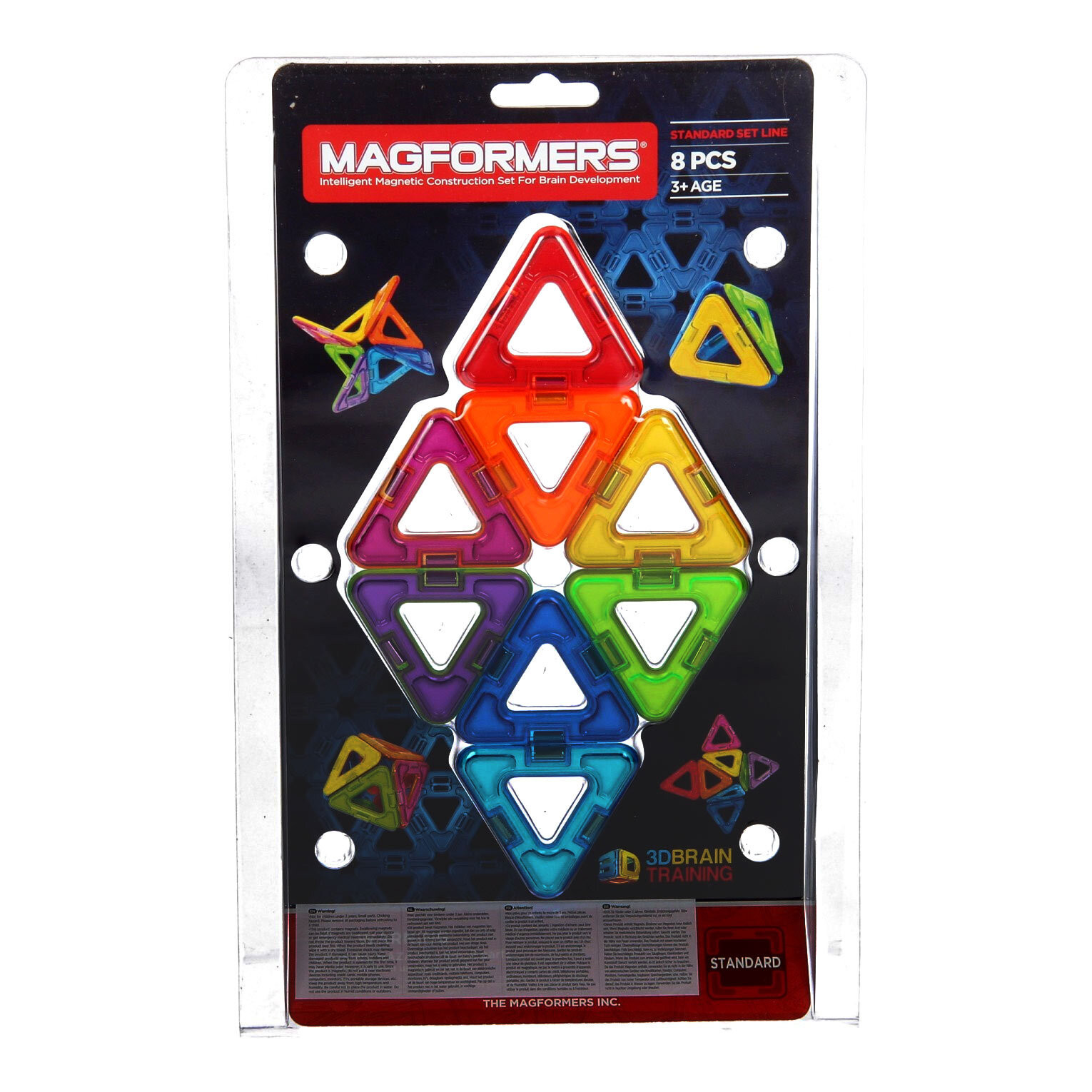 Magformers magnetisch constructiespeelgoed driehoekenset 8-delig