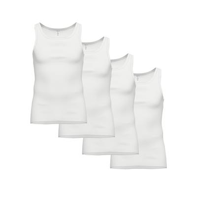 Unterhemd AMMANN "4er Pack Unterhemd Day Classic", Herren, Gr. 7, N-Gr, weiß, Obermaterial: 100% Baumwolle CO., Unterhemden Unterhemd