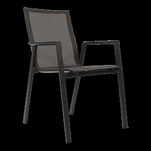 LESLILIVINGB Stapelstuhl Tarragona Negro Alu / Textilene, anthrazit 16932682
