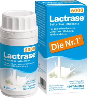 Pro Natura Gesellschaft für gesunde Ernährung mbH LACTRASE 6.000 FCC Tbl.Klickspender-Nachfüllpack 36 g 12412794