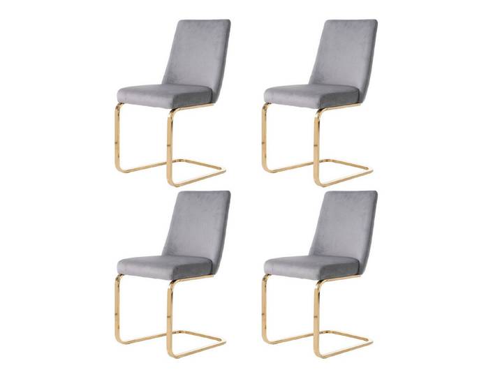 Odikalo Essgruppe Lounge-Sessel Samt-Esszimmerstuhl 4er-Set Wohnzimmer Schlafzimmer