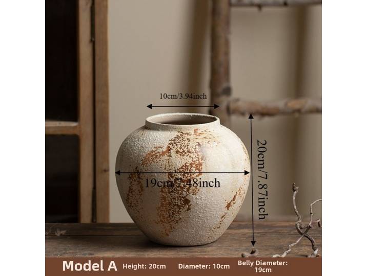 Vase en céramique de style Wabi Sabi, décoratif, texture unique mouchetée, pot à fleurs, beauté classique, texture mate, pots à fleurs en céramique