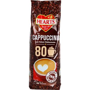 Hearts Kaffee Cappuccino mit feiner Kakaonote, löslicher Kaffee, 1 kg