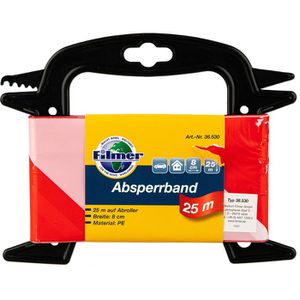 Filmer Warnband 36530 Absperrband, nicht klebend, rot / weiß, 80mm x 25m