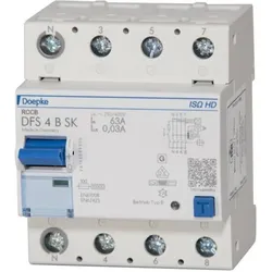 Doepke, Schutzschalter, 09144848HD DFS 4polig 63A 0,03A Typ B SK N-li HD FI-Schutzschalter allstromsensitiv