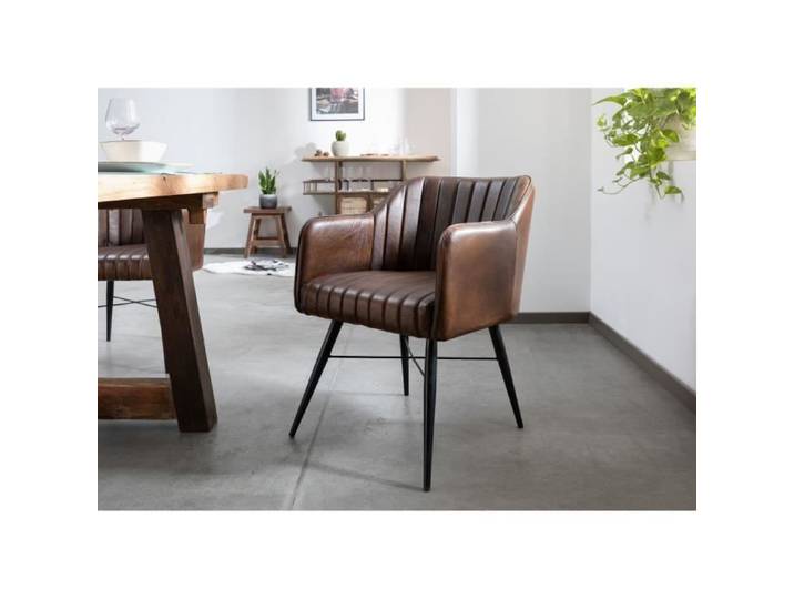 Chaise - Cuir (Marron) - IRON LABEL 11