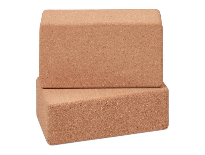 Kork Yogablock 2er-Set Hellbraun