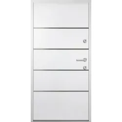 Krongart Nebeneingangstür Stahl Modell Frankfurt 950_mm x 2050_mm weiss_1 din_links_nach_innen_oeffnend
