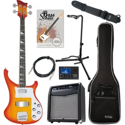 Rocktile Pro RB-400R Redneck E-Bass Red Sunburst Super Set