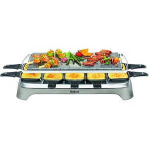 Tefal Raclette-Grill Pierrade PR457B12, für 10 Personen, 1350 Watt, mit Natursteinplatte