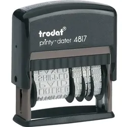 Trodat 4817 Textstempel Französisch Datum Printy Schwarz 4,7 x 0,38 cm