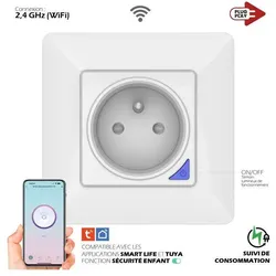 Kyf Edition, Steckdose, Innenversenkte Steckdose – KYF – WLAN – mit Energiezähler