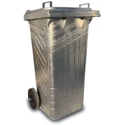 Hardwex Mülltonne 120 l aus verzinktem Stahlblech