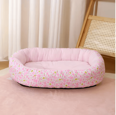 Inspire Picks Floral All Season Pet Bed Soft Sofa Sleeping Pad For Dogs & Cats pink m