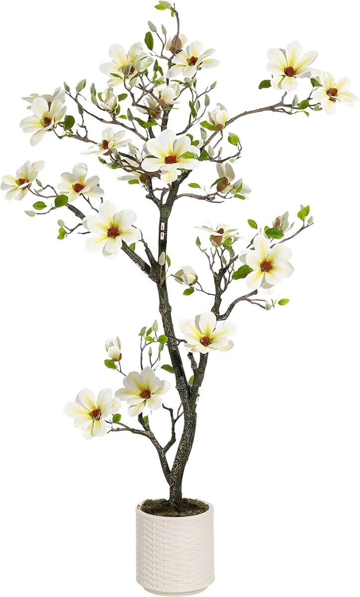 Kunstmatige Magnolia Boom 150 cm - Realistische Kunstplant voor Binnen & Buiten