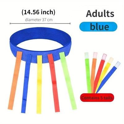 Kindergarten Catching Tail Training Belt Active Outdoor Teamwork Game For Kids adults blue