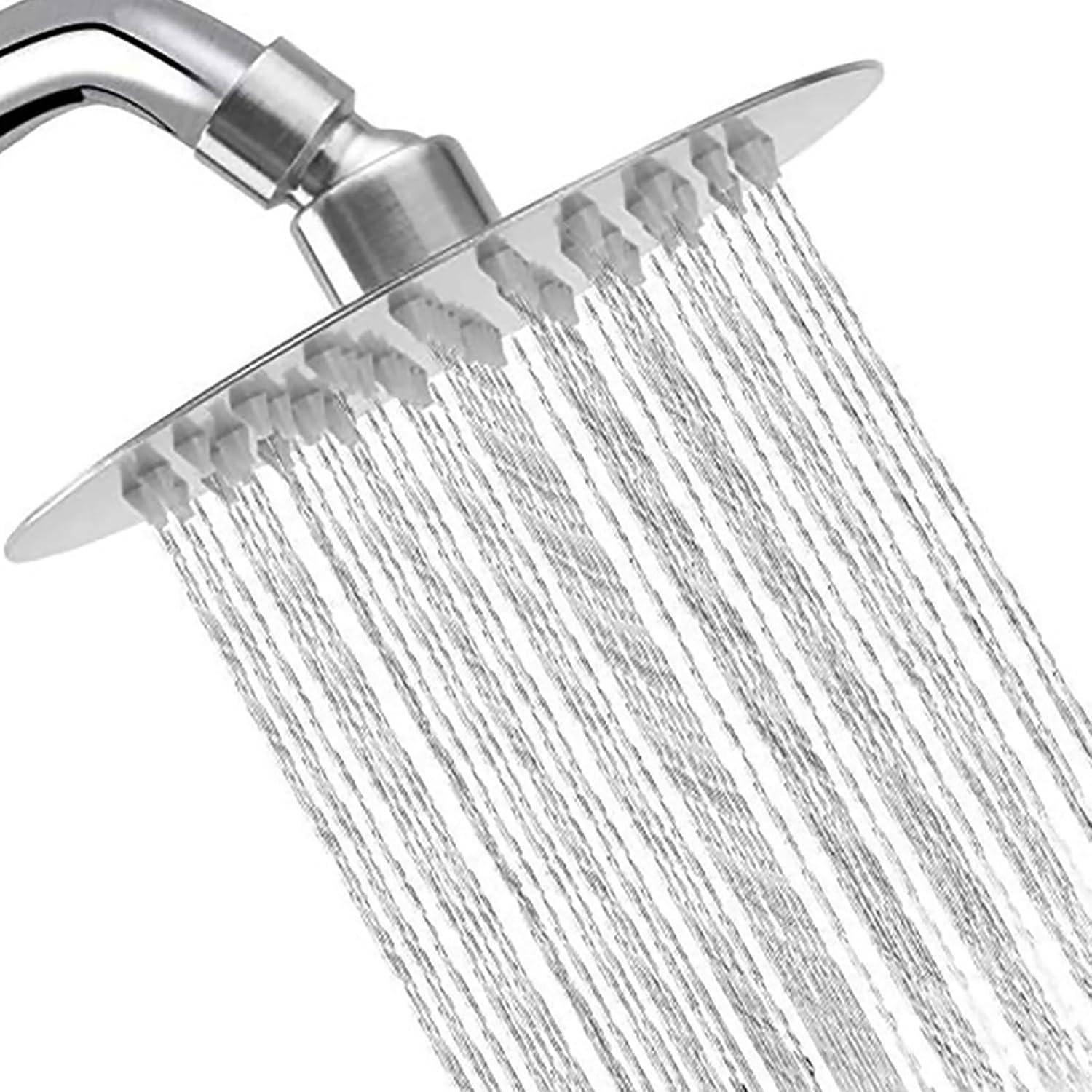 Merkloze RVS Regendouchekop 8 Inch, 360 graden verstelbaar met zelfreinigende nozzles