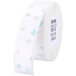 Niimbot Thermoetiketten, 12x30 mm, 1 x Rolle mit 210 Stück, Schneeflocken