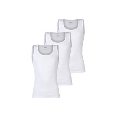 Unterhemd BOSS "Unterhemd TankTop3P RibClassic 3er Pack", Herren, Gr. M, N-Gr, weiß, Obermaterial: 100% Baumwolle CO., Unterhemden Unterhemd