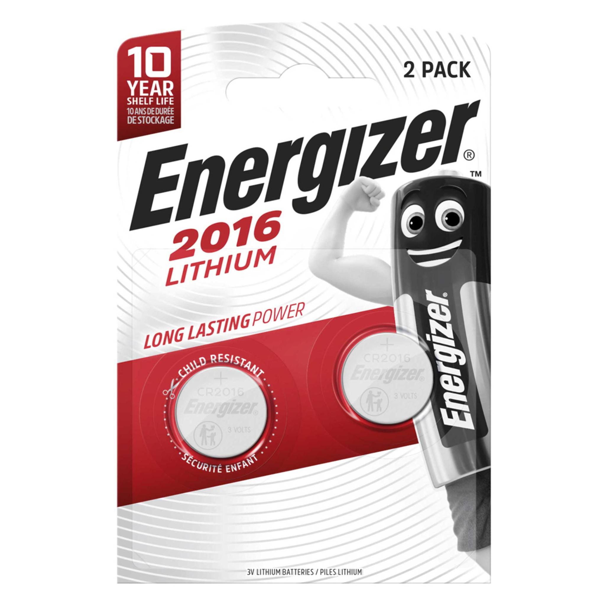 Energizer CR2016 Lithium (2 Stk., CR2016, 100 mAh) (E301021903)