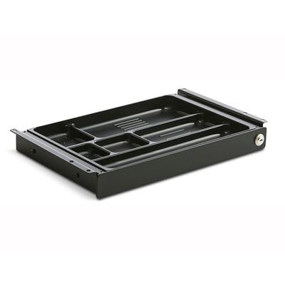 TecLines TUS017B ausziehbare Unterbau Schublade M inkl. Schloss, schwarz