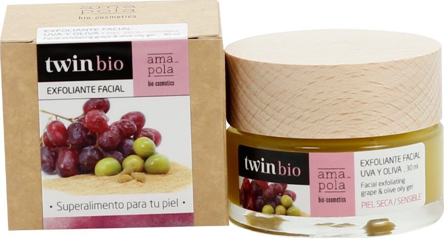 Amapola Biocosmetics Twin Bio Exfoliante Facial Uva y Oliva 30ml