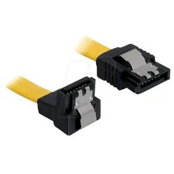 DELOCK 82474 - Kabel SATA 30cm gelb un/ge Metall