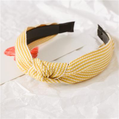 Fusion Finds Vintage Striped Headband With Knotted Bow Toothed Hair Hoop For Women & Girls 2