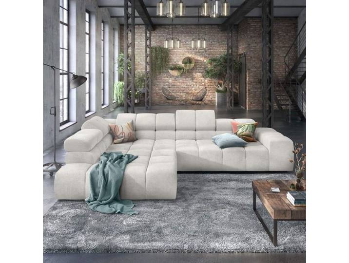 HOMELIV. Ecksofa Charlotta 319x215x82cm Feincord