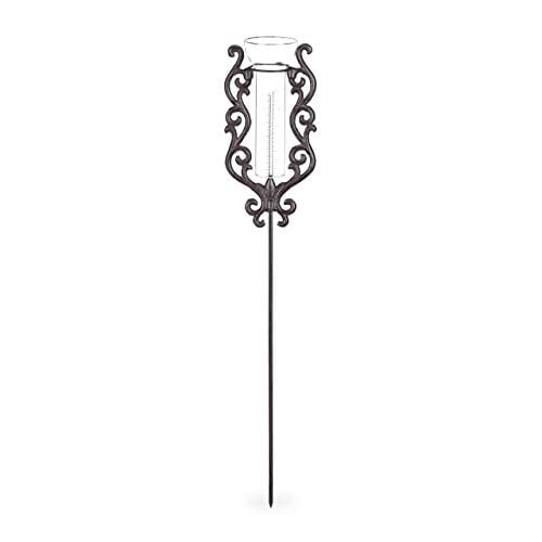 Relaxdays Regenmeter Vintage met Grondpen, Brons