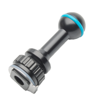 Nauticam Kugeladapter *lang* auf Coldshoe - Long strobe mounting ball Ball Adapter for cold shoe