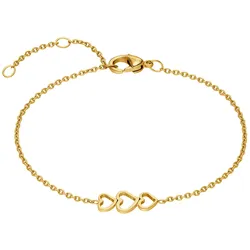 Boccia 03077-02 Damen-Armband Herz Titan Goldplattiert